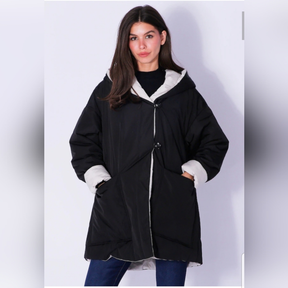BNWT Women's Winter Reversible Hooded Coat
